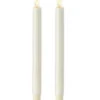 Remote Control Liown 10 Inch Ivory Moving Flame Taper Candle Set - 2 -Home Decoration Onsale 10 inch ivory taper candles