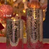 Moving Flame 6 Inch Silver Mercury Glass Flameless Cylinder Candle -Timer -Home Decoration Onsale 10006347 flameless