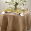 120 Inch Round Top Quality Burlap Lined Table Skirt - Passe Partout Collection -Home Decoration Onsale 108 main