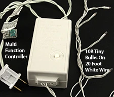 100 Electric Rice Lights - Chase Controller - White Wire