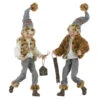 Christmas At The Lodge Fawn Elf Posable Figurine, Set Of 2 Assorted 2 Christmas At The Lodge Fawn Elf Posable Figurine, Set Of 2 Assorted -Home Decoration Onsale 12033