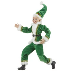 16 Inch Green Posable Christmas Elf -Home Decoration Onsale 12044