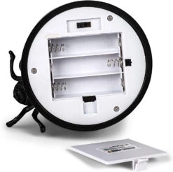 14.5 Inch LED Black Glitter Lighted Halloween Three Candelabra With Spider -Home Decoration Onsale 133462 4