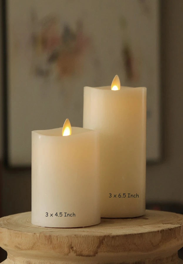Matchless 360 Degrees Moving Flame LED Pillar Candle - 3 X 6.5 Inch 4 Matchless 360 Degrees Moving Flame LED Pillar Candle - 3 X 6.5 Inch - Image 2