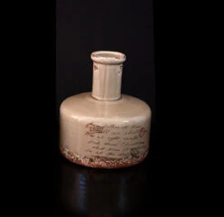 Lighted Branch Taupe Ceramic Vase - 7 Inch