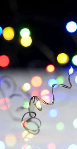 Twinkling Micro Battery Operated Light Set 30 Multi Color LED'S - Timer