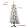 Lighted 4 Foot White Flocked Column Tree - 100 Lights -Home Decoration Onsale 21600C main