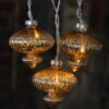 Battery Operated Set Of 10 Gold LED Mercury Glass Lights -Home Decoration Onsale 22552 large image