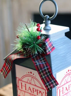 13 Inch Battery Operated Lighted Grey Holiday Lantern With Realistic Flame Effect -Home Decoration Onsale 2421970 grey top