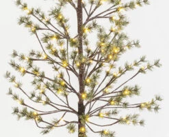 6.9 Foot Electric Icy Pine Tree 140 Warm White LED - Indoor Outdoor -Home Decoration Onsale 2552870 close 1