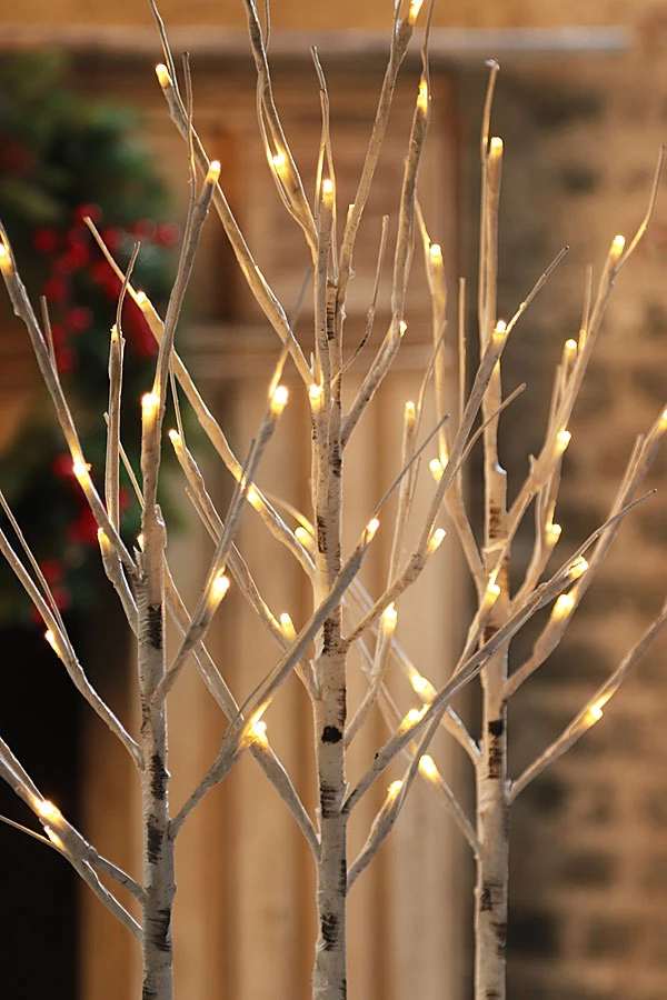 2 Foot Electric Birch Grove On Base - 28 Inch 56 Warm White LED Lights 4 2 Foot Electric Birch Grove On Base - 28 Inch 56 Warm White LED Lights - Image 2