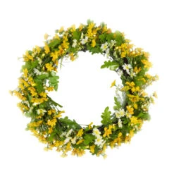 Battery Operated Daisy Wreath - 20 Warm White LED 19.5 Inch -Home Decoration Onsale 2584150 pre lit daisy wreat