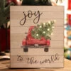Battery Operated Lighted Wood Block Christmas Sign - 8.5 Inch -Home Decoration Onsale 2592880 joy