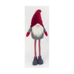 Holiday Gnome With Extendable Legs - Red Hat, Striped Legs - 46 Inch -Home Decoration Onsale 2597740 red main