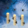 Lighted Hanging Spider Candles Set Of 3 With Remote Control Indoor-Outdoor 1 Lighted Hanging Spider Candles Set Of 3 With Remote Control Indoor-Outdoor -Home Decoration Onsale 2660810 spider candles