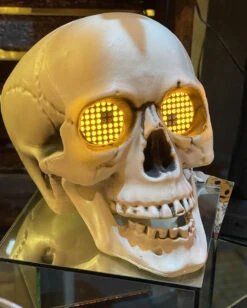 Halloween Skull With Moving Lighted Digital Eyes And Sound Battery Operated - NEW 2023 -Home Decoration Onsale 2696010 skull halloween