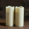 3 Inch Battery Operated Ivory Wax Votives Set Of 2 - Timer -Home Decoration Onsale 3 inch timer wax votive mai