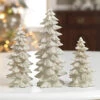 White Glitter Trees Set Of 3 - NEW 2023 -Home Decoration Onsale 3011108 set of three gltter