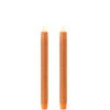 10 Inch Glitter Orange Moving Flame Taper Candle Set - 2 Remote Ready -Home Decoration Onsale 36044