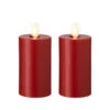 Red Wax 3.5 Inch Moving Flame Votive Candles Set Of 2 - Remote Ready -Home Decoration Onsale 36104 red wax votives