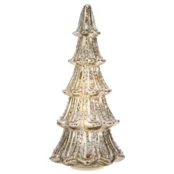 12 Inch Lighted Mercury Glass Christmas Tree - From RAZ -Home Decoration Onsale 3724736 main image