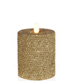 4 Inch Gold Glittered Honeycomb Wax Flameless Candle 7 4 Inch Gold Glittered Honeycomb Wax Flameless Candle -Home Decoration Onsale 38104 gold
