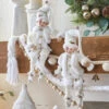16 Inch Cozy Knit White Christmas Posable Elf Figures SET OF 2 -Home Decoration Onsale 3902273 raz elfs dressed in