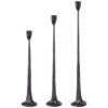 Black Iron Taper Candlestick Holders - Set Of 3 From RAZ