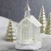 10.5 Inch Lighted Church Water Lantern Snow Globe -Home Decoration Onsale 3919039 church