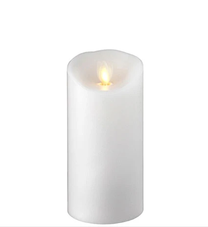 3 Inch Diameter White Moving Flame 6 Inch Candle - Remote Ready 3 3 Inch Diameter White Moving Flame 6 Inch Candle - Remote Ready