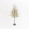 4.9 Foot Electric Icy Pine Tree - 96 Warm White Lights - Indoor Outdoor - NEW 2021 -Home Decoration Onsale 4 foot pine tree