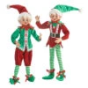 Set Of 2 Posable Elf Figurines 16 Inch Santa's Little Helpers -Home Decoration Onsale 4002226 1
