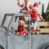 Set Of 2 Posable Elf Figurines Yuletide Gathering 16 Inch -Home Decoration Onsale 4002227 1