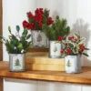 Winterberry, Pine, Holly And Mistletoe Assorted 4 In Galvanized Decorative Buckets -Home Decoration Onsale 4002479 lifestyle