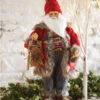 Nordic Santa Figurine With Sled - 19.5 Inch -Home Decoration Onsale 4015508