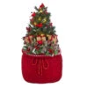 Red Bag With Lighted Tree And Cardinals - 24 Inch -Home Decoration Onsale 4015548 2