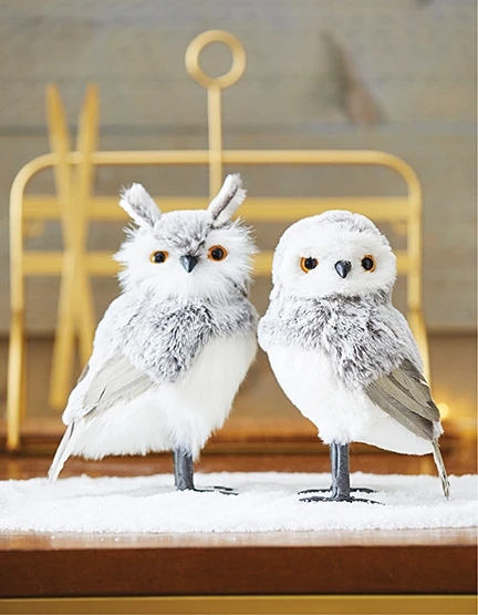 9 Inch Set Of 2 Winter Owls Set Of 2 Assorted From RAZ 3 9 Inch Set Of 2 Winter Owls Set Of 2 Assorted From RAZ
