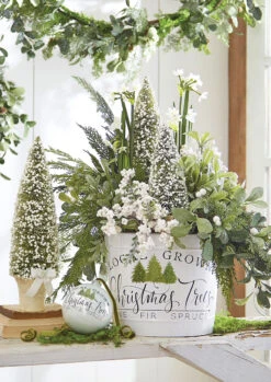 14 Inch Handled Bucket Local Grown Christmas Trees - Metal -Home Decoration Onsale 4111298 lifestyle