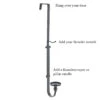 Wreath Hanger With Taper And Candle Holder - 30.5 Inch Adjustable -Home Decoration Onsale 4128913 wreath hanger