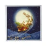 Flying Santa's Sleigh Lighted Canvas Print With White Wood Frame 19.5 Inch - From RAZ -Home Decoration Onsale 4155100 lrge image