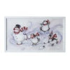 Ice Skating Snowman And Penguins Lighted Canvas Print White Wood Frame- 23.75 Inch -Home Decoration Onsale 4155114 large image