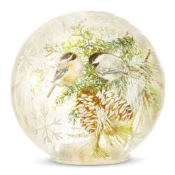 Chickadee Lighted Crackle Ball Battery Operated 6 Inch With Timer - NEW 2023 -Home Decoration Onsale 4224535 chickadee
