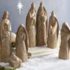 Natural Nativity Set Of 7 - NEW 2023 -Home Decoration Onsale 4312116 close up
