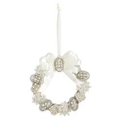 Vintage Broach Wreath Ornament 4.5 Inch - From RAZ New 2023 -Home Decoration Onsale 4313523