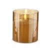 Gold Glass Flameless Candle 3.5 Inch X 4 Inch Ivory Pillar - Remote Ready 1 Gold Glass Flameless Candle 3.5 Inch X 4 Inch Ivory Pillar - Remote Ready -Home Decoration Onsale 4324028