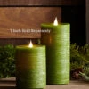 Simplux LED Designer Candle Green Flat Top - Moving Flame 3.5x5 -Home Decoration Onsale 5 inch green flat top simplux