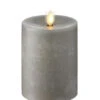 Moving Flame Candle 5 Inch Grey Flat Top Chalk Finish Timer - Remote Ready -Home Decoration Onsale 5 inch grey