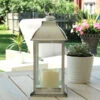 Battery Operated Brushed White Candle Lantern - 12 Inch -Home Decoration Onsale 51104 white new