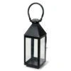 Tall 17 Inch Black Metal Candle Lantern