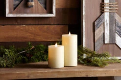 Simplux LED Designer Candle Ivory Flat Top - Moving Flame 3.5x7 -Home Decoration Onsale 69461 69462 ivory flat top simplux